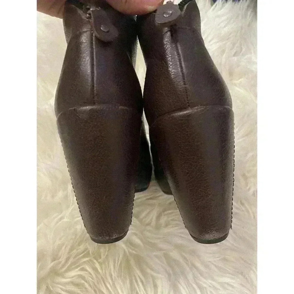 Women's Jambu Indigo Sport Wedge Ankle Boot Bootie Burgundy Brown Sz 6 Zipper - Picture 2 of 6